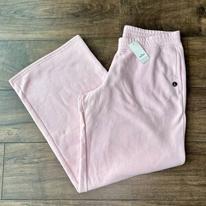 Hollister NWT Pink Plain Wide Leg Fleece Sweatpants - Women's Size: Large Long